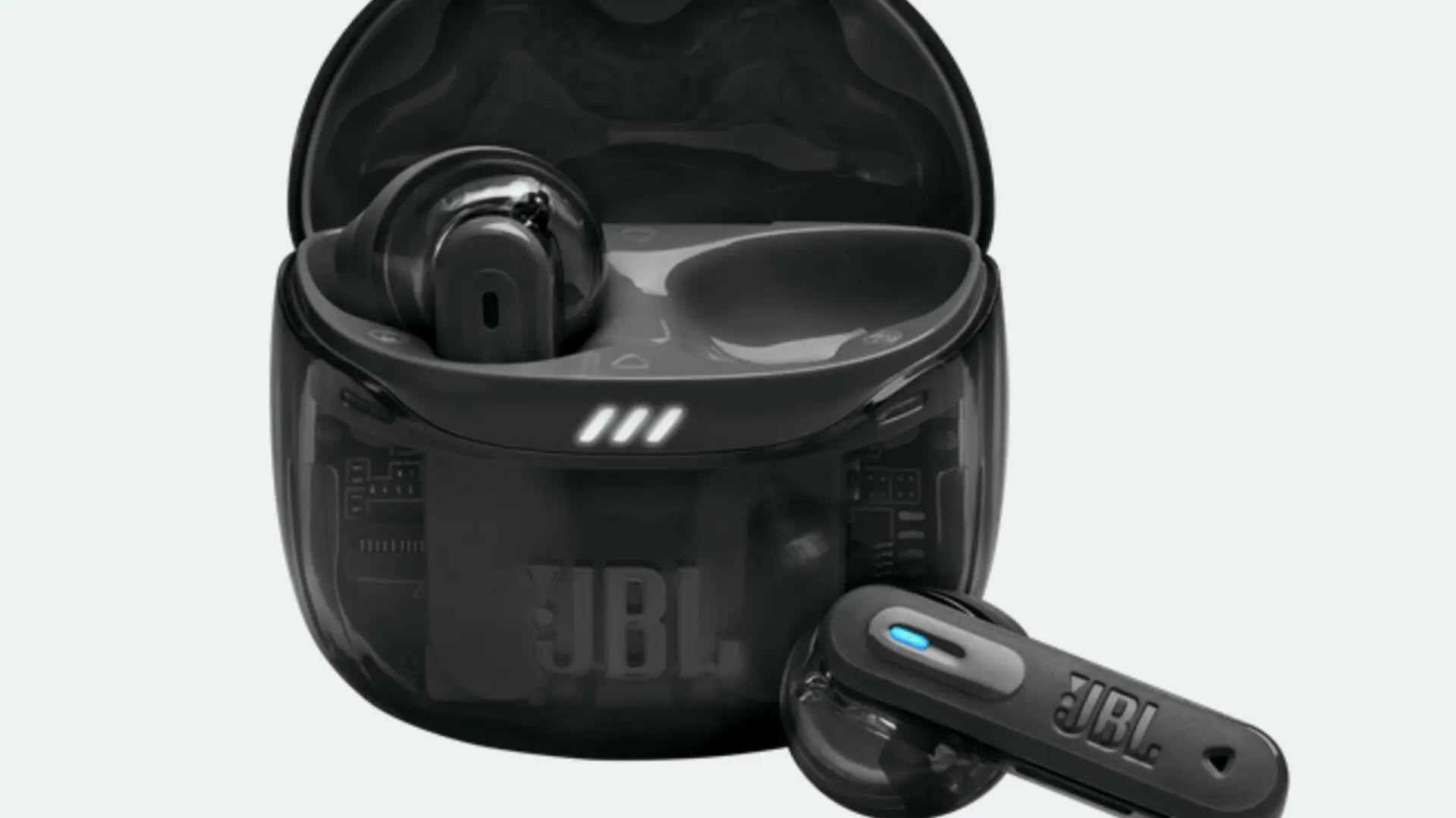 JBL Tune Flex 2本体と充電ケースの外観