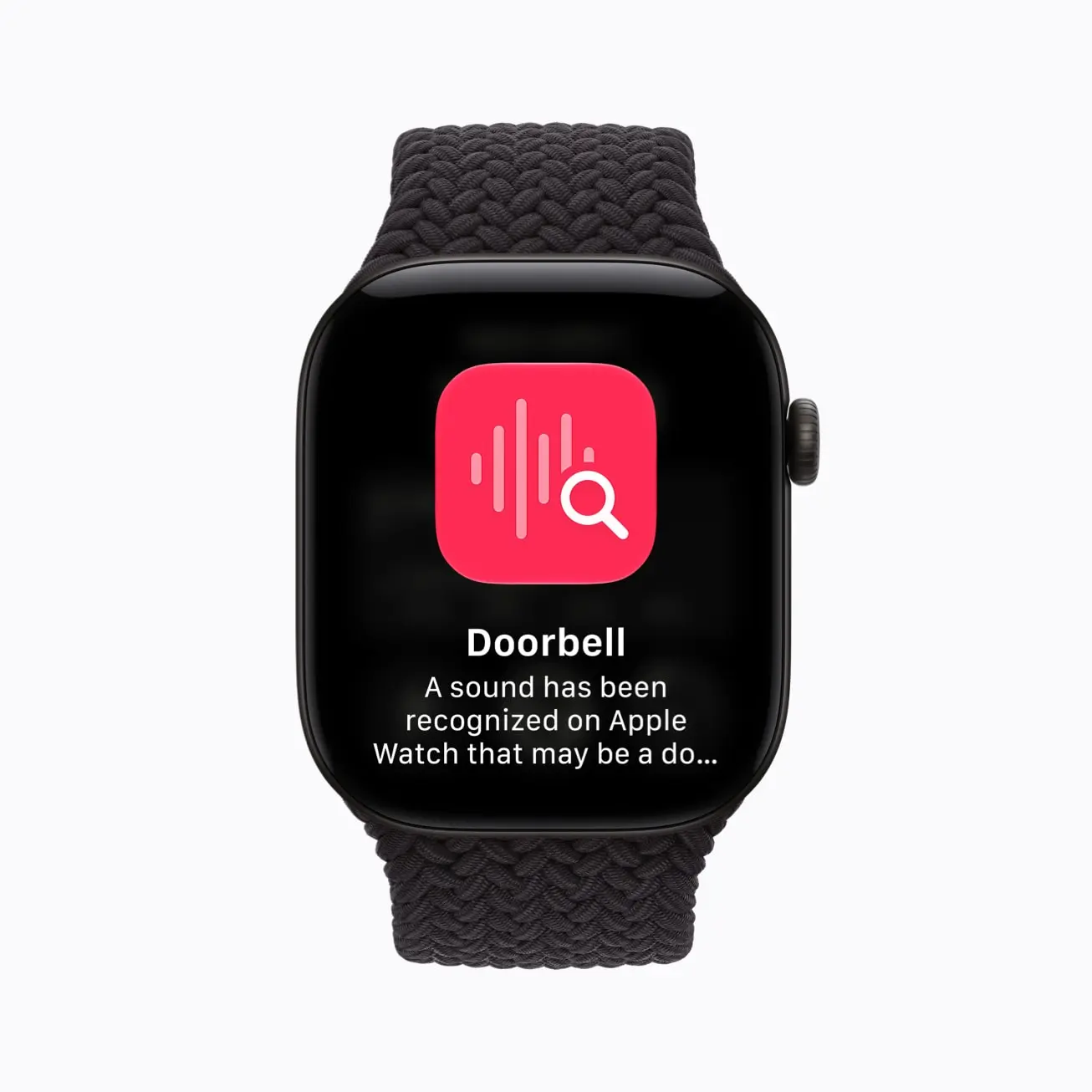 Apple Watch Series 12がサウンド認識でドアベルの音を検出した通知画面