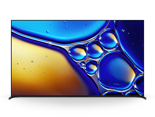 ソニー BRAVIA 8 II(K-XR80M2シリーズ)をスタンドに立てて正面から見た公式製品画像