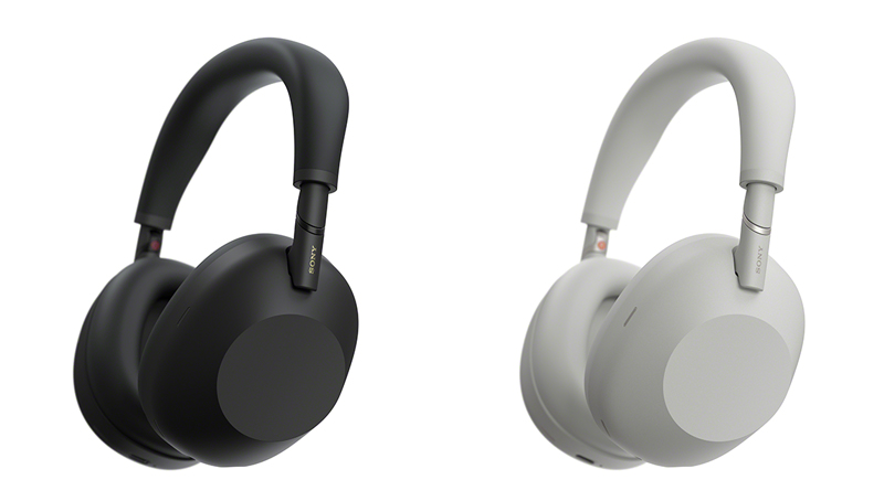 Sony WH-1000XM6 のブラックとプラチナシルバーを横に並べた公式画像