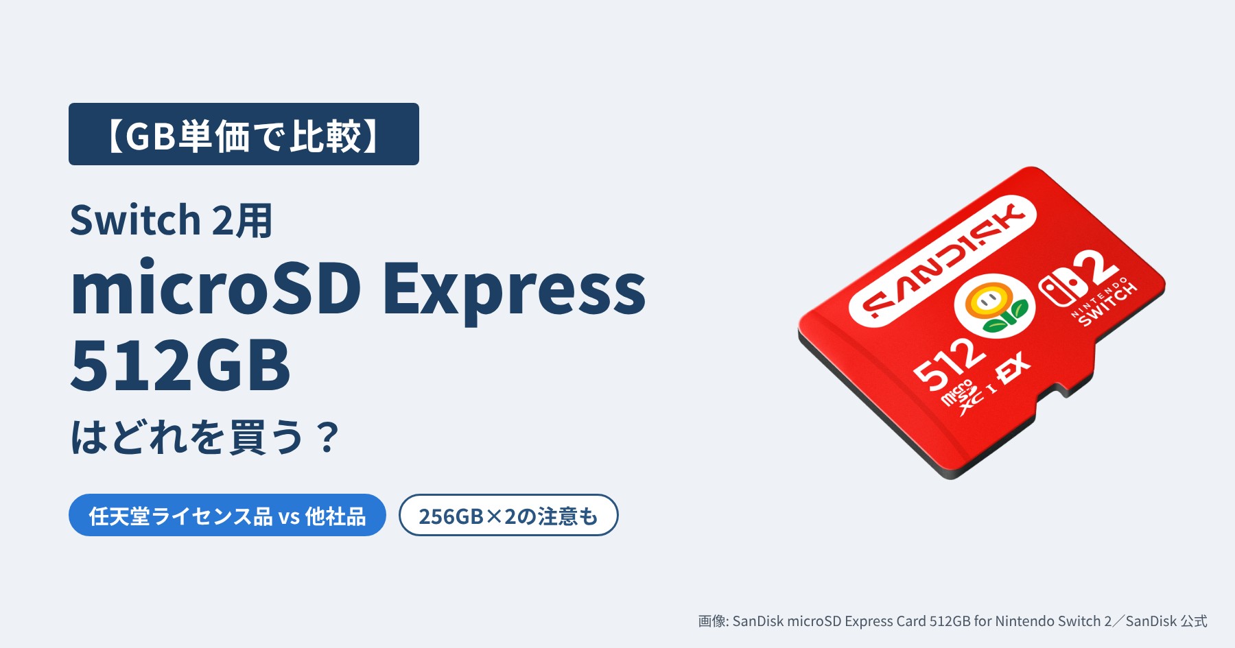 【GB単価で比較】Switch 2用microSD Express 512GBはどれを買う？｜ライセンス品の差